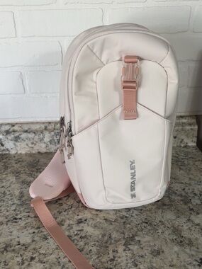 Stanley Compact Sling Backpack in Light Pink and Blush
